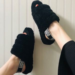 ugg fluff yeah slide black